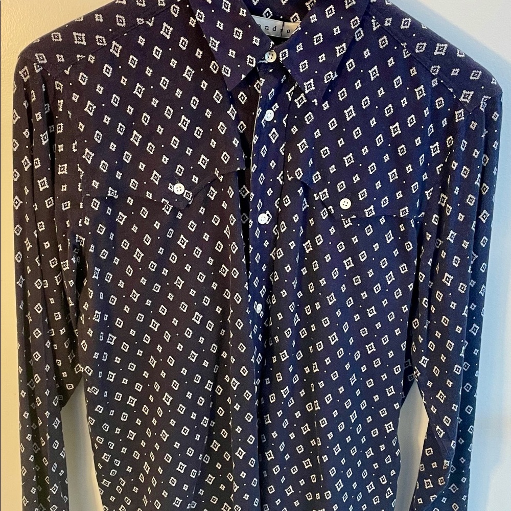 Sandro Paris navy blue shirt.